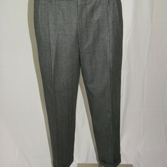 Brooks Brothers Golden Fleece Martin Greenfield Gray Plaid 3/2 Suit 41R